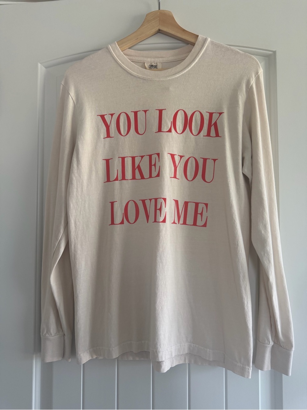 Ella Langley You Look Like You Love Me Graphic Long Sleeve Tee Comfort Colors S